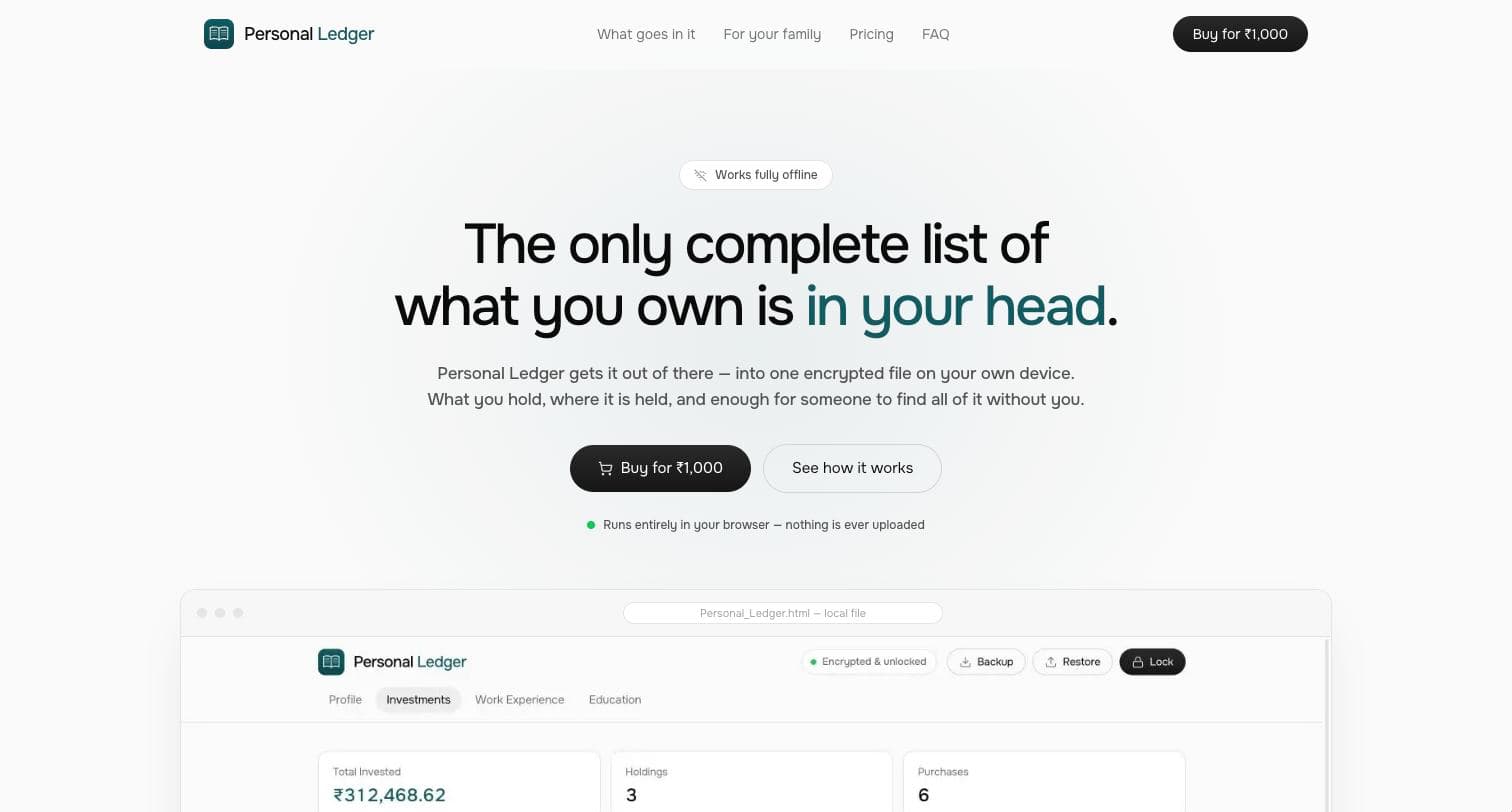 PERSONAL LEDGER